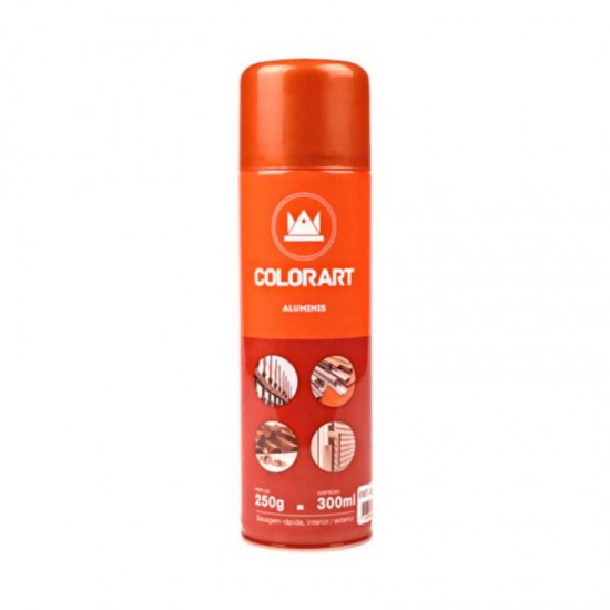 SPRAY COLORART ALUMINIS PRETO 300ML