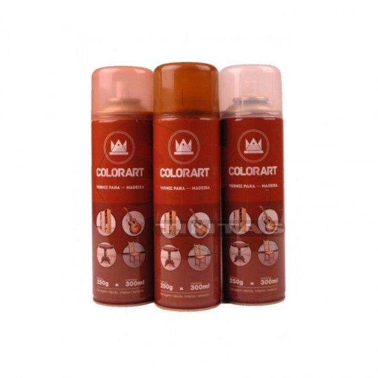 SPRAY COLORART VERNIZ MAD. TABACO 300ML