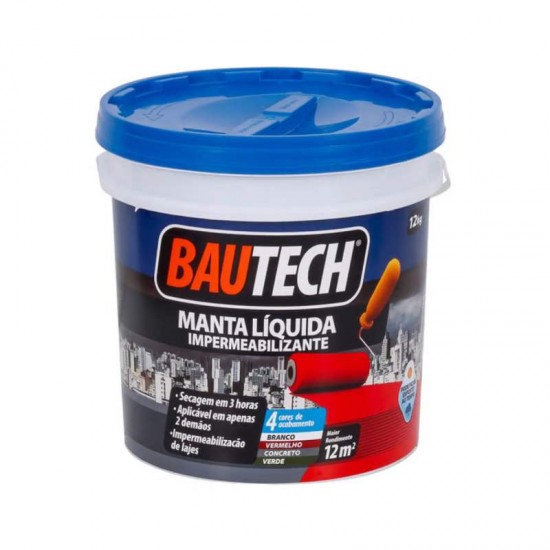 BAUTECH MANTA LIQUIDA CINZA 12KG