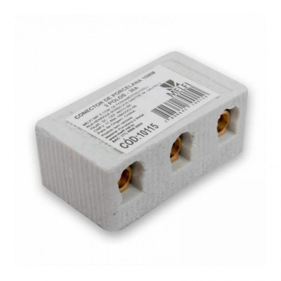 CONECTOR DE PORCELANA 3P 10MM MELFI