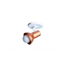 10702 - SPOT SOBREP 1 LAMP BRANCO COBRE SET  *