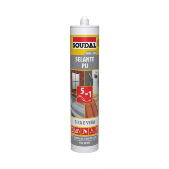 SELANTE PU UNIVERSAL SOUDAL CINZA 450G