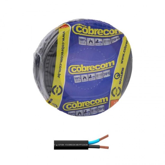 CABO PP 2 X 1,5 MM PRETO COBRECOM