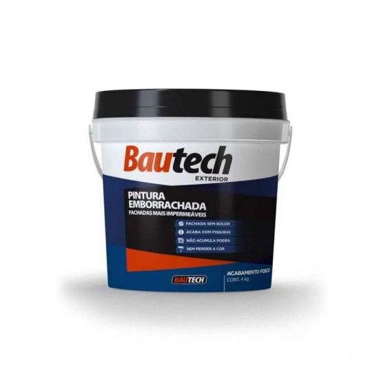 BAUTECH PINTURA EMBORRACHADA BRANCA 04KG