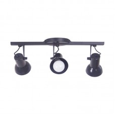 10719 - SPOT TRILHO 3 LAMP PRETO SET  *