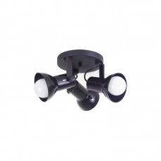 10711 - SPOT SOBREP 3 LAMP PRETO SET  *