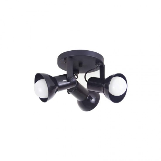 SPOT SOBREP 3 LAMP PRETO SET  *