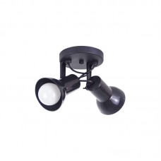 10707 - SPOT SOBREP 2 LAMP PRETO SET  *