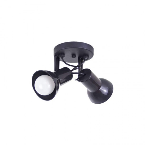 SPOT SOBREP 2 LAMP PRETO SET  *