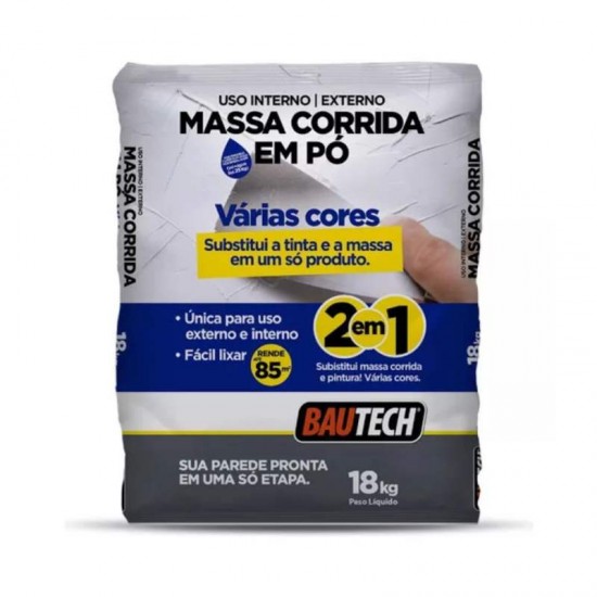 BAUTECH MASSA CORRIDA EM PO 18KG